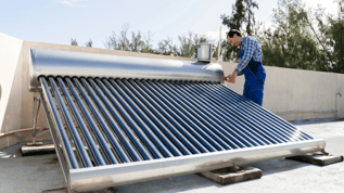 Solar roof water heaters