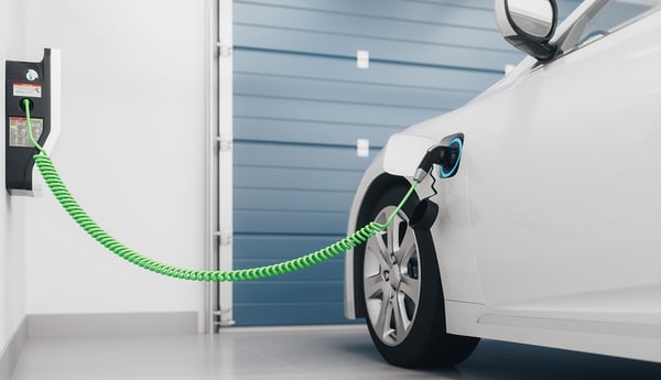 Electric-car-charging-station-in-a-private-home-garage-1