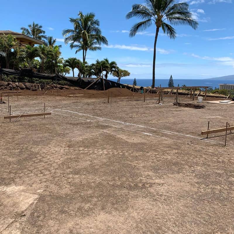 Maui home post excavation ready for foundation work