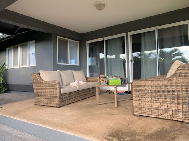 Lanai patio and home painted by Crescent Homes Maui