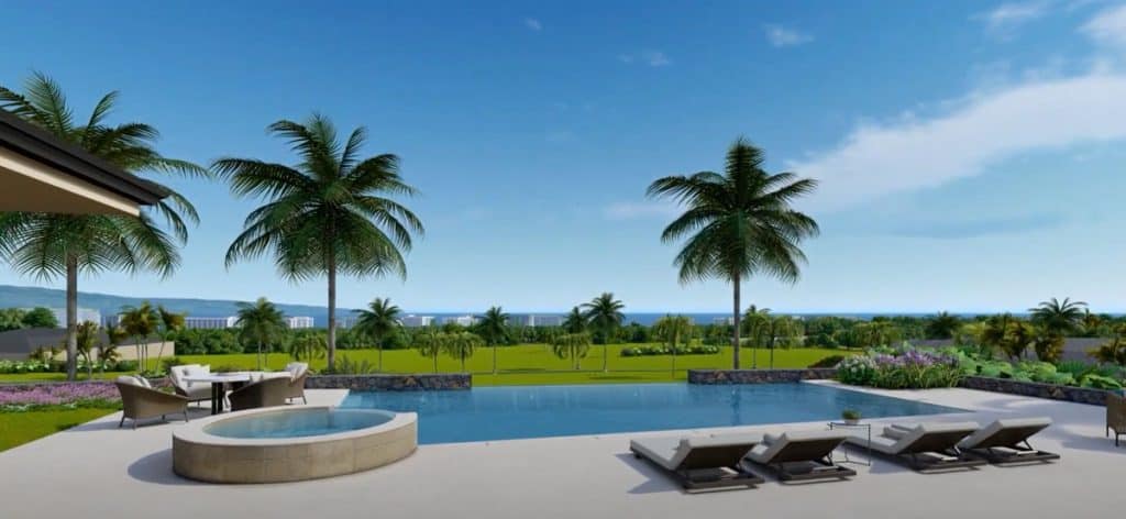 Luxury Maui home at 44 Lolii in Lanikeha neighborhood - pool and deck